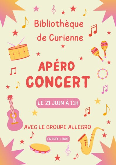 Bibliothèque jeux et concert au mois de juin
