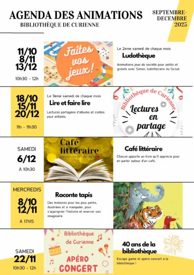 Animations à la bibliothèque : Save the date !