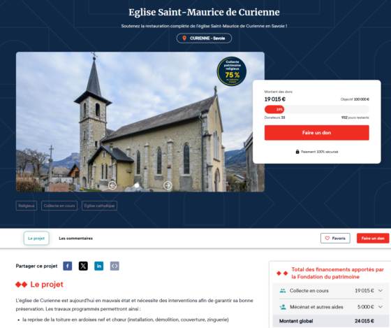 Souscription pour notre église Saint-Maurice