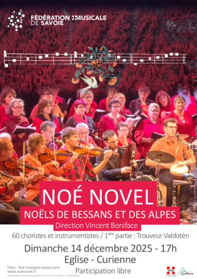 Concert à l&rsquo;église de Curienne : Noé Novel : Noëls de Bessans et des Alpes