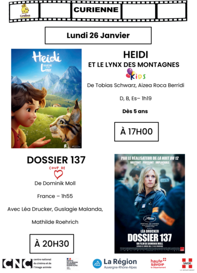 Cinébus séances du mois de janvier